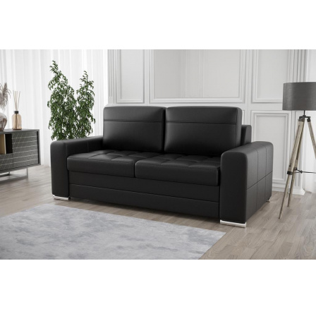 Sofa VERONA II 170 cm prírodná koža - čierna koža