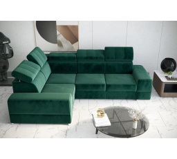 Rohová sedacia súprava ROYAL II 280×210 - zelená, ľavá
