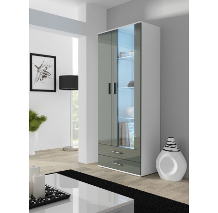 Šatní skriňa SOHO S6 2D2S, biela/sivá Šatní skriňa SOHO S6 2D2S, biela/sivá