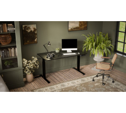 Písací stôl MOON LONG, čierny/san sebastian