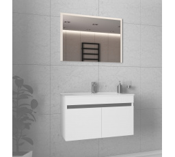 Zrkadlo 80 cm biele