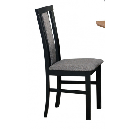 MIA 7 (MILANO 7)- jedálenská stolička čierna/hnedá/sivá látka 12X - kolekcia "DRE" (K150-Z)