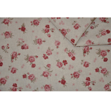 Tkanina Mihra s motívom ruže - šírka 280 cm