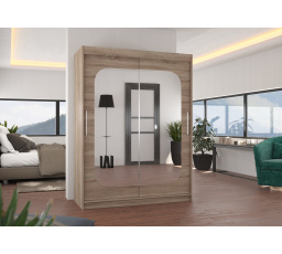 Posuvná skriňa so zrkadlom CLEVER 150 Truffle+Truffle