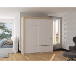 Posuvná skriňa SPECTRA 180 Sonoma+Biela