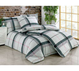 Obliečky francúzske bavlna 200x200,70x90 Tailor grey