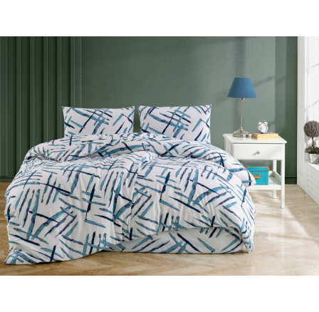 Flanelové francúzske obliečky 240x220, 70x90 Orlex blue