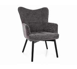 Kreslo CARMEN RAVEN, Sivá 15/Čierna