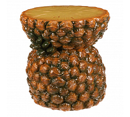 Taburet ananasový - menší, magnesium, barva žluto-oranžová