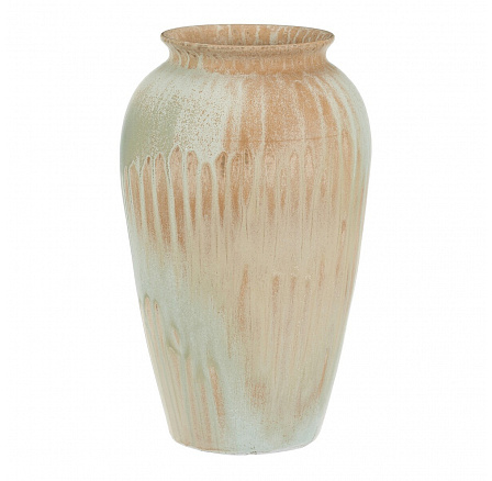 Váza keramická - tvar amfora, 30 cm, béžovo-zelená Váza keramická - tvar amfora, 30 cm, béžovo-zelená