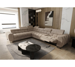 Rohová sedacia súprava ASPEN MAX, relax priemer 30x260 cm - voliteľný odtieň - ľavá