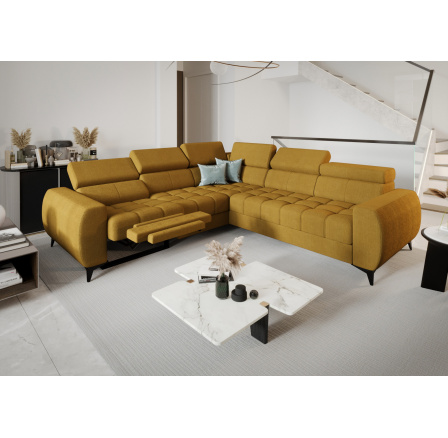 Rohová sedacia súprava PORTO II, relax 255X258 cm - žltá, ľavá Rohová sedacia súprava PORTO II, relax 255X258 cm - žltá, ľavá
