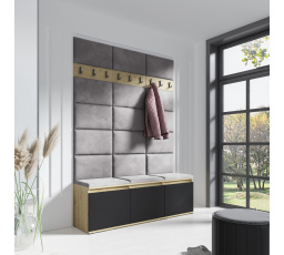 Predsieňová stena EMI 6, Trinity 33/Artisan + Black