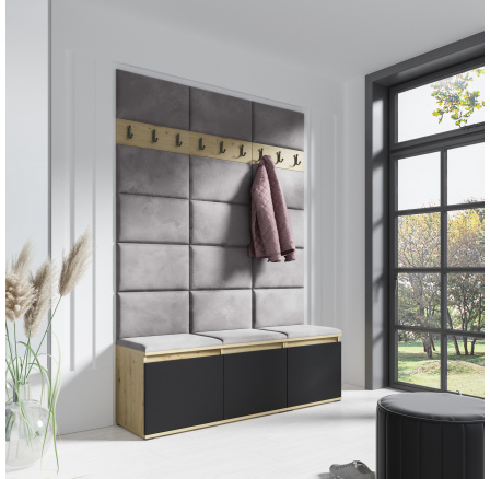 Predsieňová stena EMI 6, Trinity 33/Artisan + Black