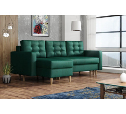 Rohová sedacia súprava Anabel UNI tmavo zelená