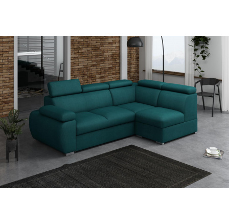 Rohová sedacia súprava Bodie VII pravá tyrkysová