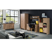 Skriňa Bacardi R1 dub artisan/surová oceľ
