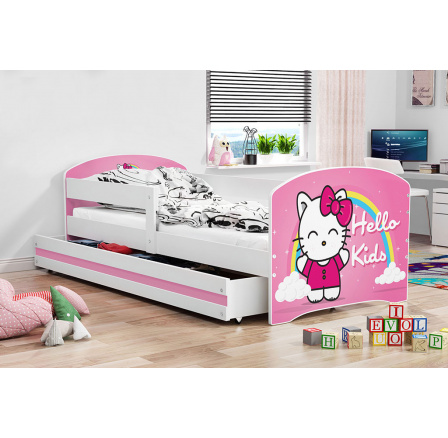Posteľ Hubert 80x160 biela/hello kids