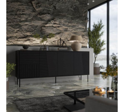 Komoda ABI, čierna matná/čierna matná