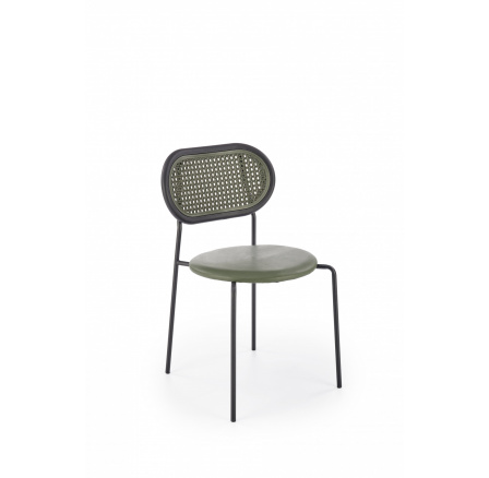 Jedálenská stolička K524, zelená/čierna