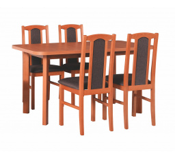 Jedálenský set MILÉNIUM 3, stôl + 4 stoličky, jelša