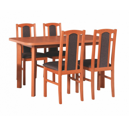 Jedálenský set MILÉNIUM 3, stôl + 4 stoličky, jelša