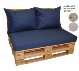 Podušky na paletový nábytok vodeodolné - farba modrá