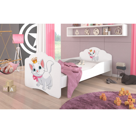 Posteľ s matracom CASIMO CAT 140x70 Biela Posteľ s matracom CASIMO CAT 140x70 Biela