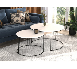 Konferenčný stolík 2v1 ETTA Čierny+Biely