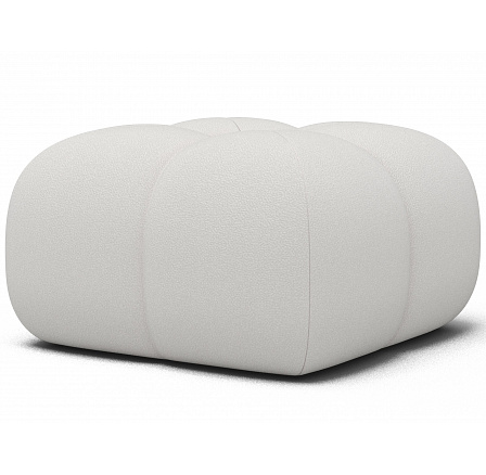 Čalúnený puf Covio, biely zamat Paolli 01 85x52