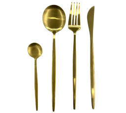Sada príborov Gilded zlaté pre 6 osôb