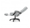 Kancelárske stoličky s podnožkou, svetlosivá látka, PC mechanizmus s aretáciou