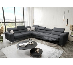 Rohová sedacia súprava TOSCANIA MAX, relax 320×250 - grafit, ľavá