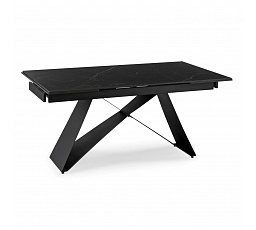 Stôl VICTOR Keramický Rozkladací 160-240 cm Čierny Mramor/Čierny