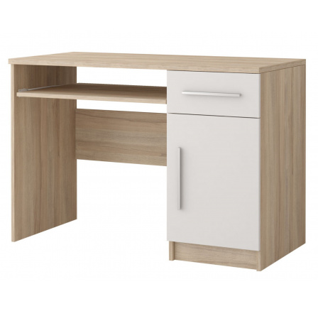 Písací stôl OMEGA III - 08, Dub Sonoma/Biela