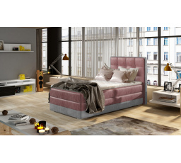 Posteľ - boxspring ASTER 90x200 cm, Monolit 63 a okraje postele