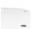 Rohový písací stôl OFFICE 80400/304, Biela/Strieborná