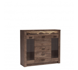 Vitrína INDIANAPOLIS I8 Jaseň tmavý