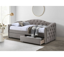 Posteľ s úložným priestorom ALOHA, Béžový Velvet