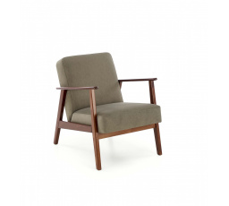 Kreslo MILANO 1S, Olivový Castel 38/Tmavý Orech