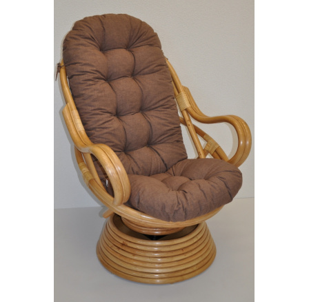 Ratanové hojdacie kreslo Swivel honey cushion hnedé zvýraznenia Ratanové hojdacie kreslo Swivel honey cushion hnedé zvýraznenia