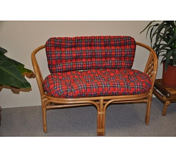 Poduška na lavicu Bahama červená kocka