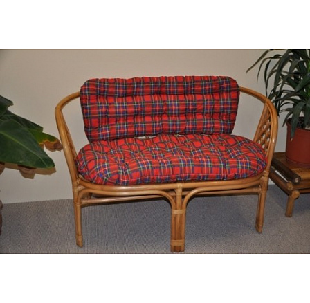 Poduška na lavicu Bahama červená kocka