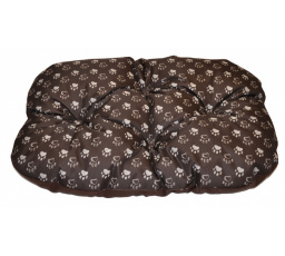 Podložka pre psa vodeodolná zaoblená 60x45 cm labka hnedá