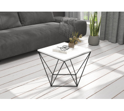 Konferenčný stolík DIANA 50x50 Čierny+Biely