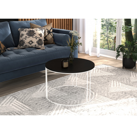 Konferenčný stolík NOEL Biela+Čierna