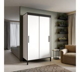 Posuvná skriňa BRIG 120 Biela+Čierna