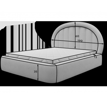 Tapedo posteľ + kovový rám/plynový zdvihák/úložný priestor 160x200 Royal 05 1