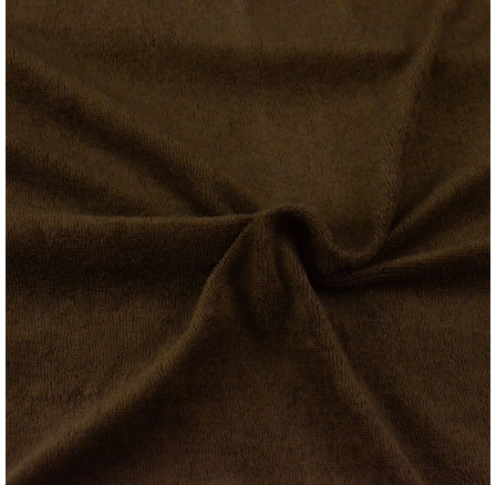 Froté prestieradlo tmavo hnedé 220x200