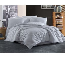 Obliečky krep UNI 140x200, 70x90cm Sivé zipsový uzáver